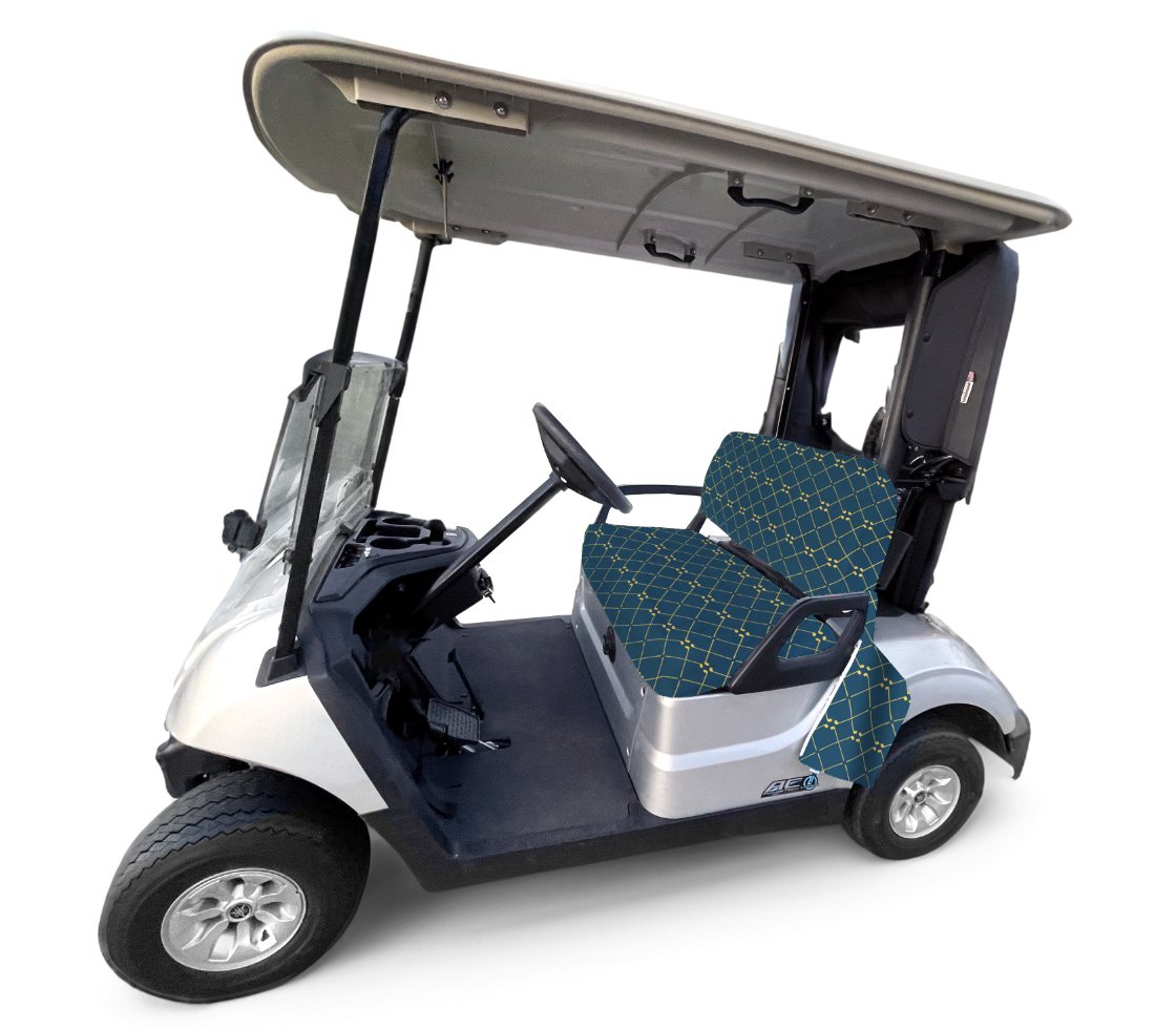 Golf Cart Seat Bottom And Back Cover Set