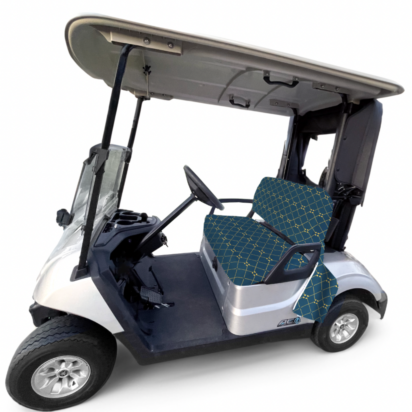 Golf Cart Seat Bottom And Back Cover Set