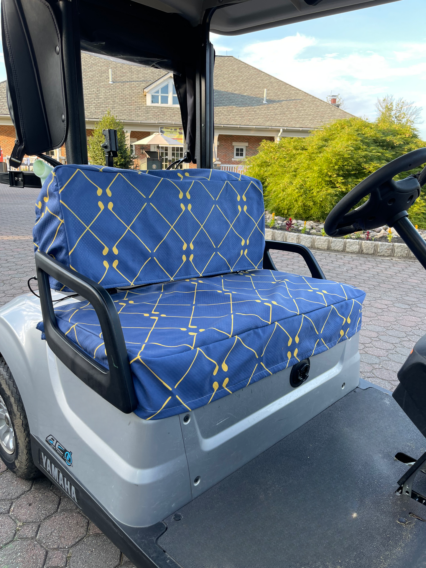 Golf Cart Seat Bottom And Back Cover Set