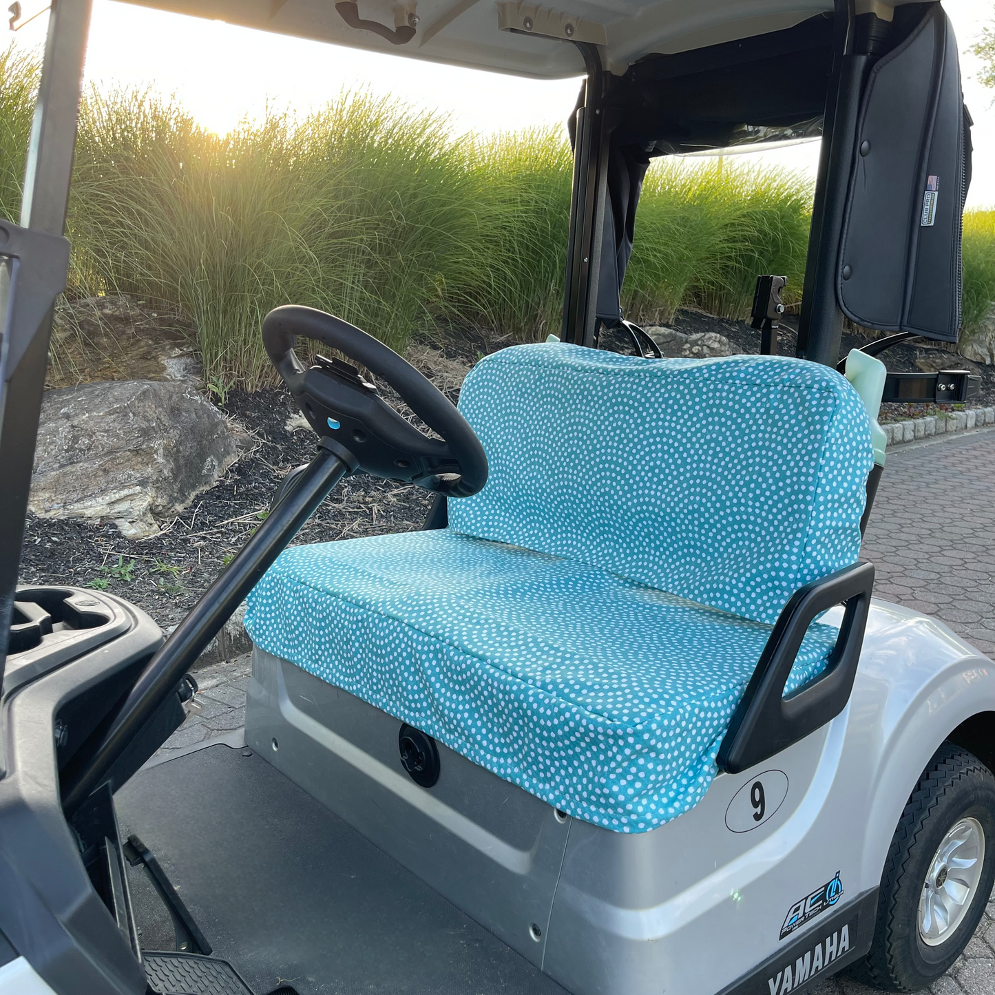 Golf Cart Seat Bottom And Back Cover Set