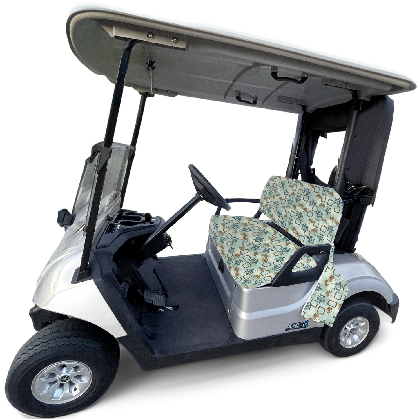 Golf Cart Seat Bottom And Back Cover Set