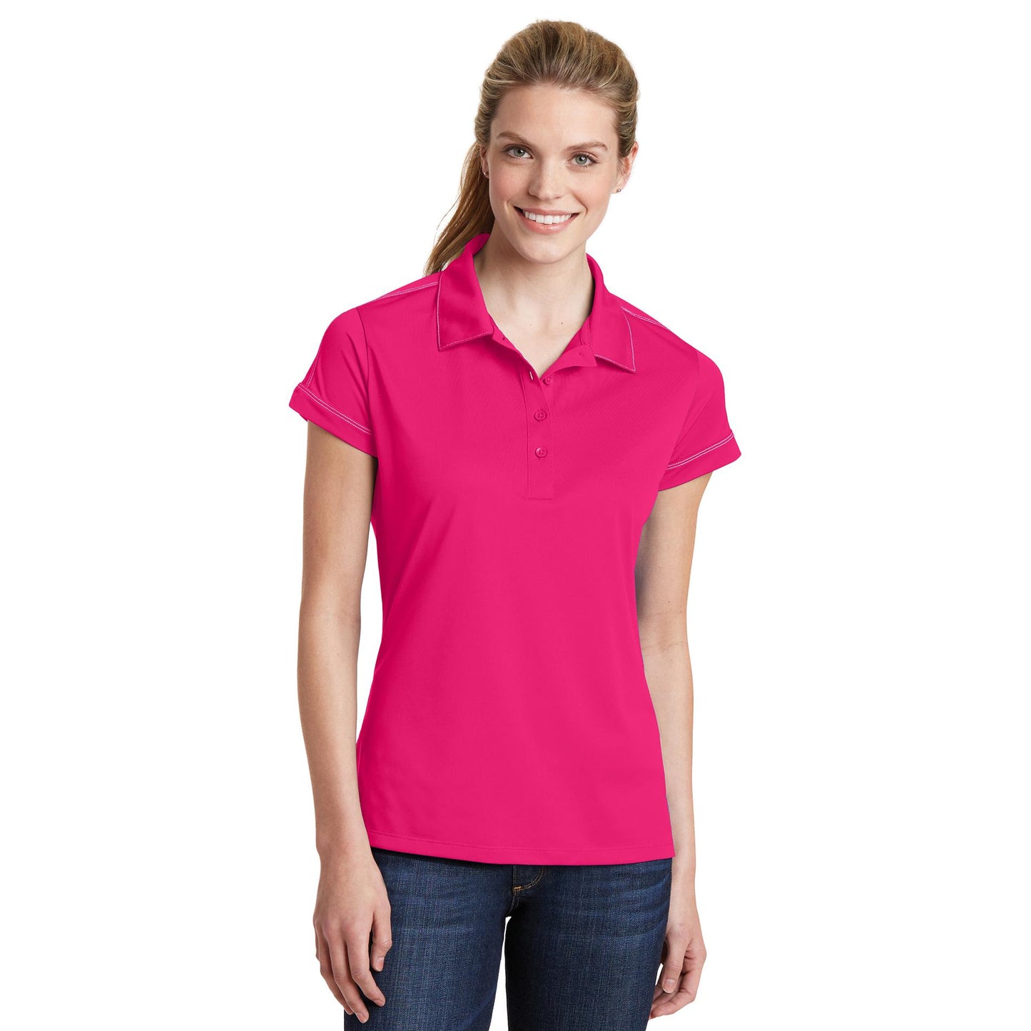 Sports-Tek Ladies Accent Polo