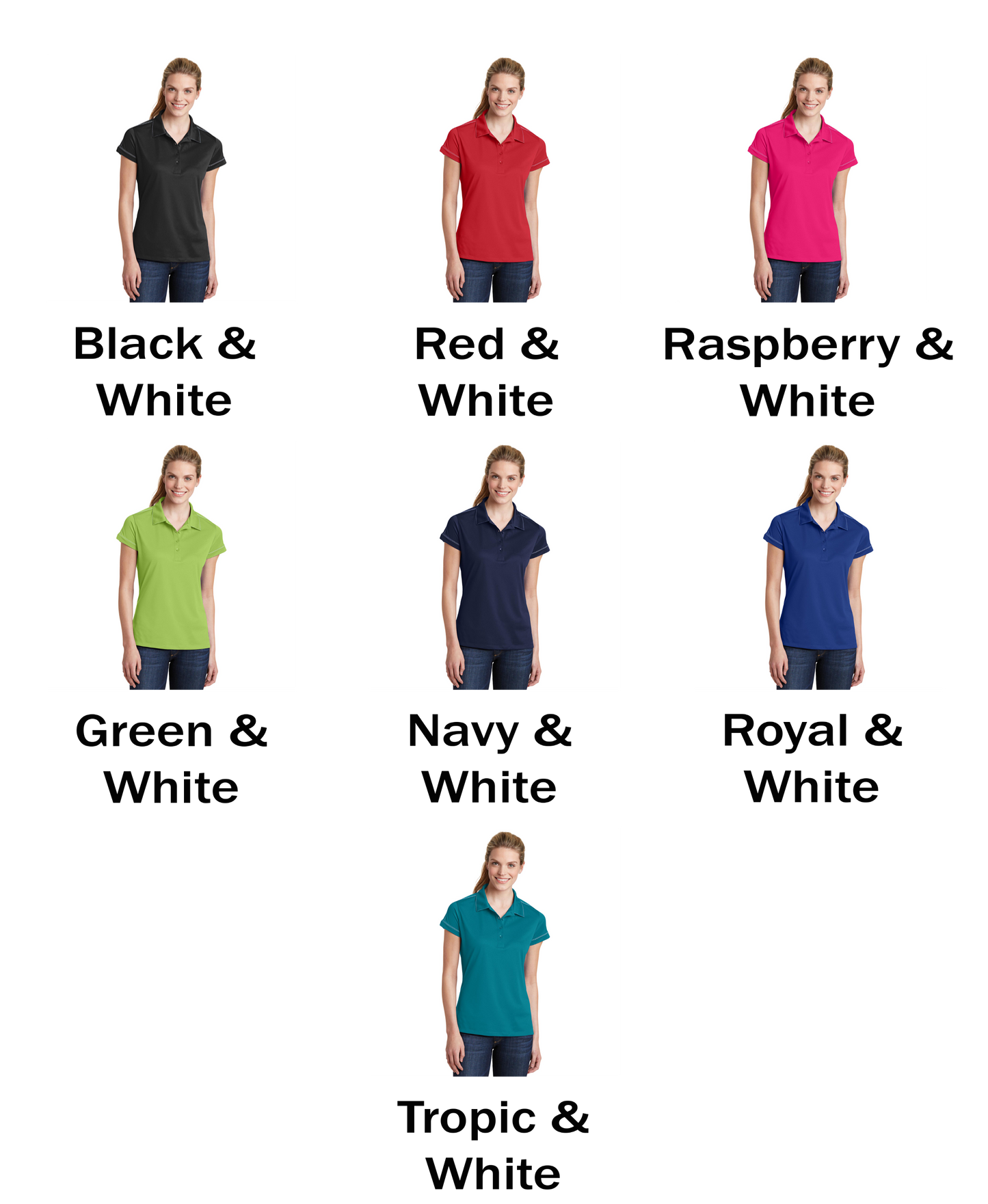 Sports-Tek Ladies Accent Polo