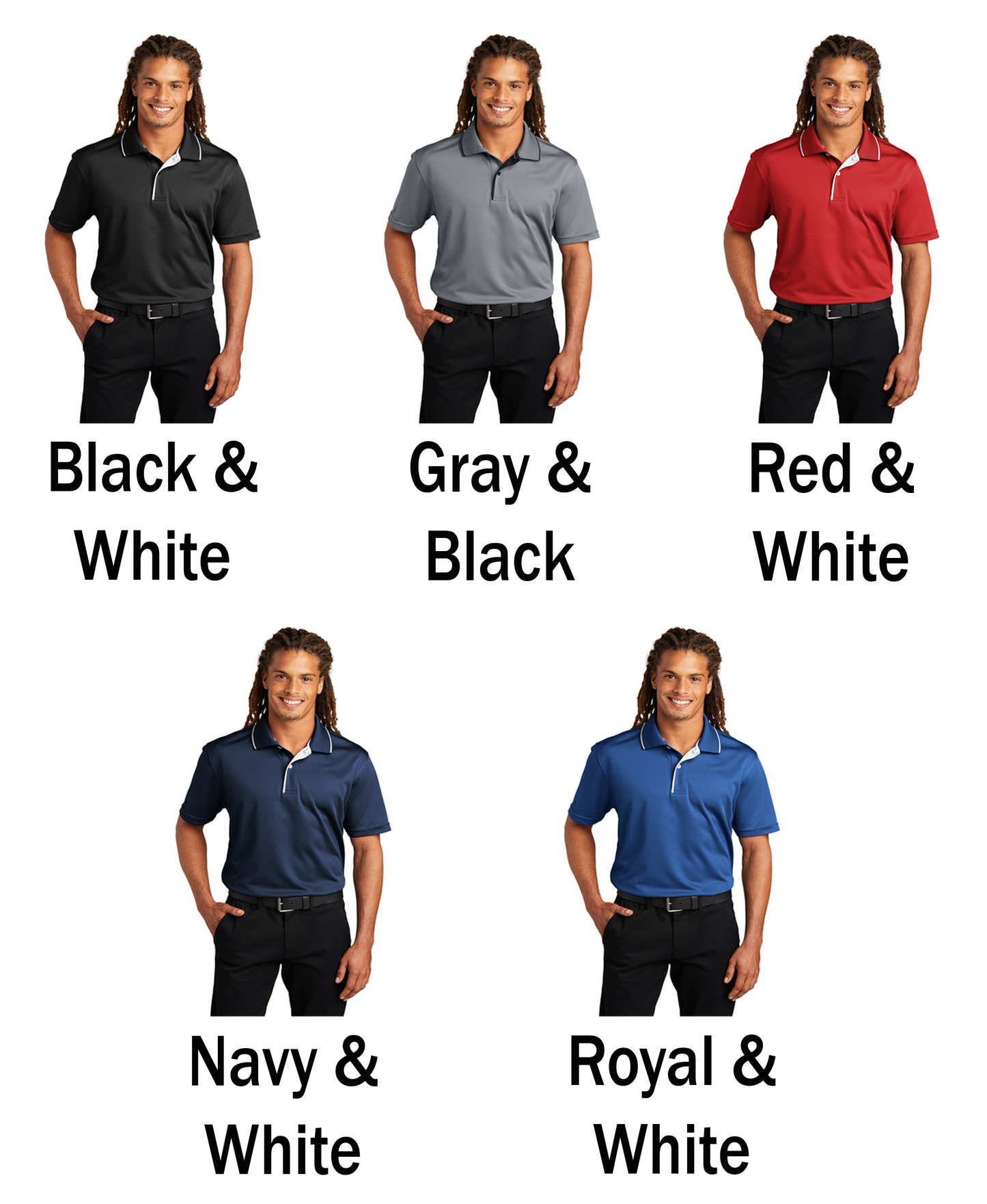 Sports-Tek Men's Accent Polo